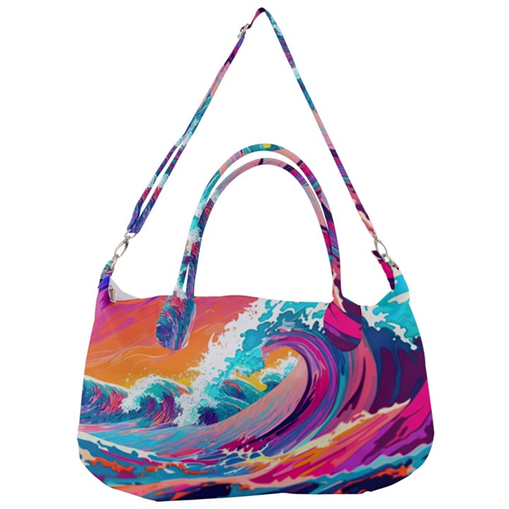 Tsunami Waves Ocean Sea Nautical Nature Water 2 Removable Strap Handbag