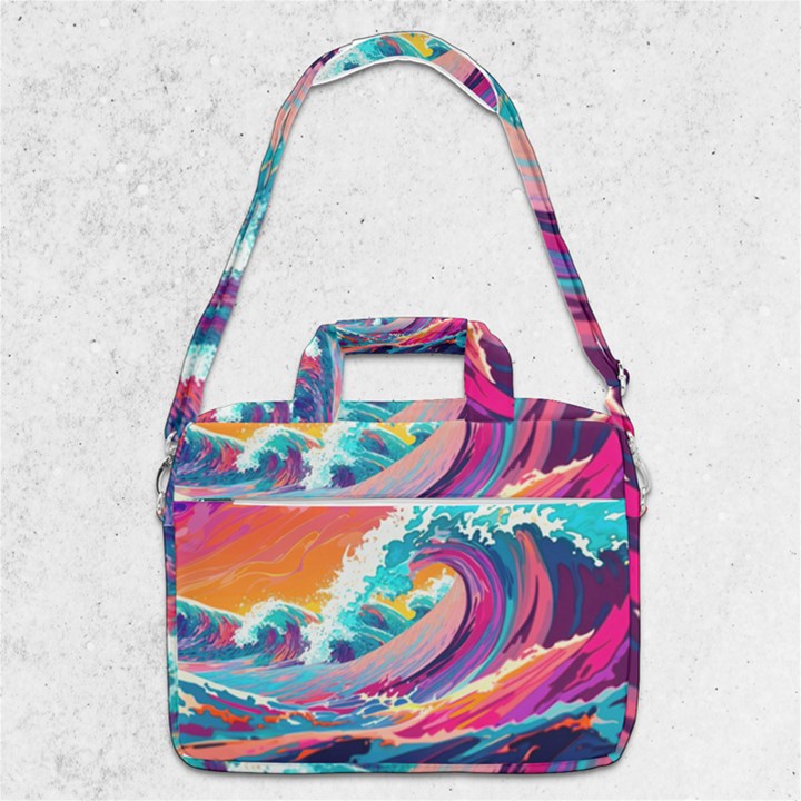 Tsunami Waves Ocean Sea Nautical Nature Water 2 MacBook Pro 13  Shoulder Laptop Bag 