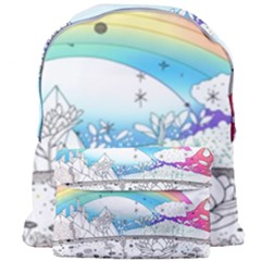 Rainbow Fun Cute Minimal Doodle Drawing 2 Giant Full Print Backpack