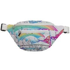 Rainbow Fun Cute Minimal Doodle Drawing 2 Fanny Pack by Jancukart