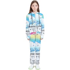 Rainbow Fun Cute Minimal Doodle Drawing 2 Kids  Tracksuit