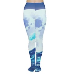 Waves Ocean Sea Tsunami Nautical 7 Tights