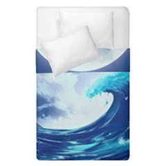 Waves Ocean Sea Tsunami Nautical 7 Duvet Cover Double Side (single Size) by Jancukart