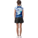 Waves Ocean Sea Tsunami Nautical 7 Kids  Raglan Cap Sleeve Tee View2