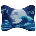 Waves Ocean Sea Tsunami Nautical 7 Velour Seat Head Rest Cushion View1