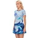 Waves Ocean Sea Tsunami Nautical 7 Women s Sports Wear Set View2