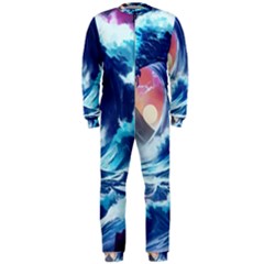 Storm Tsunami Waves Ocean Sea Nautical Nature Onepiece Jumpsuit (men) by Jancukart