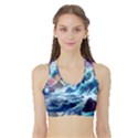 Storm Tsunami Waves Ocean Sea Nautical Nature Sports Bra with Border View1