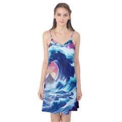 Storm Tsunami Waves Ocean Sea Nautical Nature Camis Nightgown 