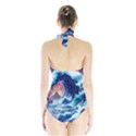 Storm Tsunami Waves Ocean Sea Nautical Nature Halter Swimsuit View2