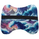 Storm Tsunami Waves Ocean Sea Nautical Nature Head Support Cushion View2