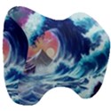 Storm Tsunami Waves Ocean Sea Nautical Nature Head Support Cushion View3