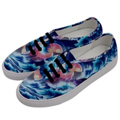 Storm Tsunami Waves Ocean Sea Nautical Nature Men s Classic Low Top Sneakers by Jancukart