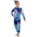 Storm Tsunami Waves Ocean Sea Nautical Nature Kids  Long Sleeve Set  View1