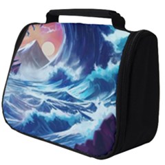 Storm Tsunami Waves Ocean Sea Nautical Nature Full Print Travel Pouch (big) by Jancukart