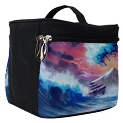 Storm Tsunami Waves Ocean Sea Nautical Nature Make Up Travel Bag (small) by Jancukart