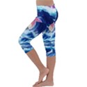 Storm Tsunami Waves Ocean Sea Nautical Nature Kids  Lightweight Velour Capri Leggings  View2