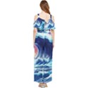 Storm Tsunami Waves Ocean Sea Nautical Nature Draped Sleeveless Chiffon Jumpsuit View2