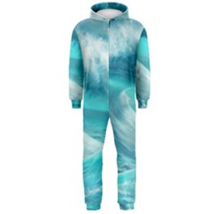 Tsunami Waves Ocean Sea Nautical Nature Water Tidal Hooded Jumpsuit (men)