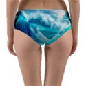 Tsunami Waves Ocean Sea Nautical Nature Water Tidal Reversible Mid-Waist Bikini Bottoms View2