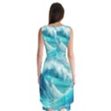 Tsunami Waves Ocean Sea Nautical Nature Water Tidal Sleeveless Chiffon Dress   View2