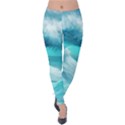 Tsunami Waves Ocean Sea Nautical Nature Water Tidal Velvet Leggings View1