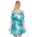 Tsunami Waves Ocean Sea Nautical Nature Water Tidal Cutout Spaghetti Strap Chiffon Dress View2