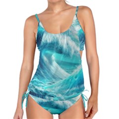 Tsunami Waves Ocean Sea Nautical Nature Water Tidal Tankini Set by Jancukart