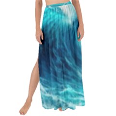 Tsunami Waves Ocean Sea Nautical Nature Water Tidal Maxi Chiffon Tie-up Sarong