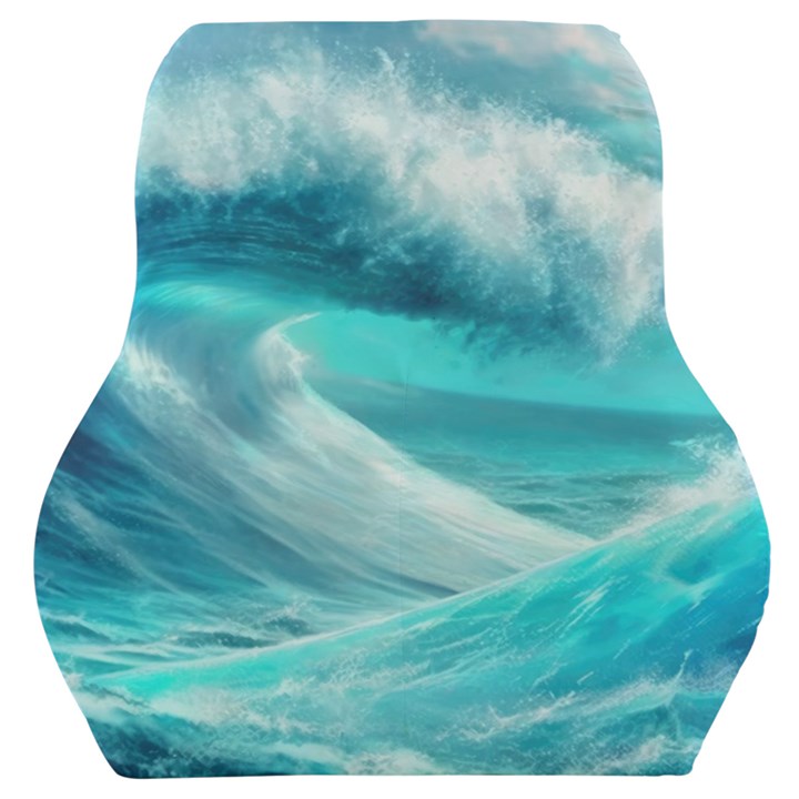 Tsunami Waves Ocean Sea Nautical Nature Water Tidal Car Seat Back Cushion 