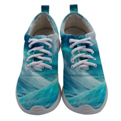 Tsunami Waves Ocean Sea Nautical Nature Water Tidal Women Athletic Shoes