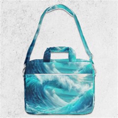 Tsunami Waves Ocean Sea Nautical Nature Water Tidal Macbook Pro 13  Shoulder Laptop Bag  by Jancukart