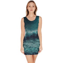 Waves Ocean Sea Tsunami Nautical 2 Bodycon Dress