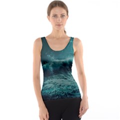 Waves Ocean Sea Tsunami Nautical 2 Tank Top