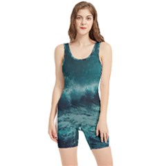 Waves Ocean Sea Tsunami Nautical 2 Women s Wrestling Singlet by Jancukart