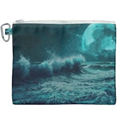 Waves Ocean Sea Tsunami Nautical 2 Canvas Cosmetic Bag (xxxl)