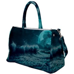 Waves Ocean Sea Tsunami Nautical 2 Duffel Travel Bag by Jancukart