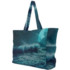 Waves Ocean Sea Tsunami Nautical 2 Simple Shoulder Bag