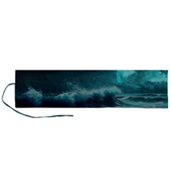 Waves Ocean Sea Tsunami Nautical 2 Roll Up Canvas Pencil Holder (l) by Jancukart