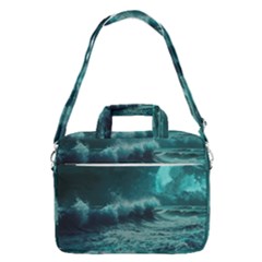 Waves Ocean Sea Tsunami Nautical 2 Macbook Pro 13  Shoulder Laptop Bag  by Jancukart