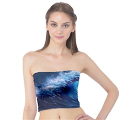 Tsunami Waves Ocean Sea Nautical Nature Water Moon Tube Top