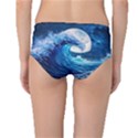 Tsunami Waves Ocean Sea Nautical Nature Water Moon Mid-Waist Bikini Bottoms View2