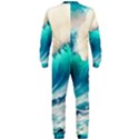 Tsunami Waves Ocean Sea Nautical Nature Water Art Ai Generated OnePiece Jumpsuit (Men) View2