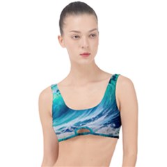 Tsunami Waves Ocean Sea Nautical Nature Water Art Ai Generated The Little Details Bikini Top