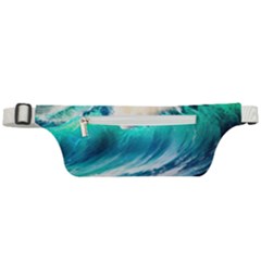 Tsunami Waves Ocean Sea Nautical Nature Water Art Ai Generated Active Waist Bag by Jancukart