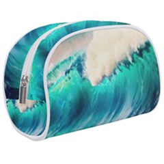 Tsunami Waves Ocean Sea Nautical Nature Water Art Ai Generated Make Up Case (medium) by Jancukart