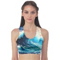 Tsunami Waves Ocean Sea Nautical Nature Water Arts Sports Bra View1