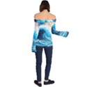 Tsunami Waves Ocean Sea Nautical Nature Water Arts Off Shoulder Long Sleeve Top View2