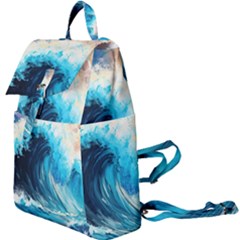 Tsunami Waves Ocean Sea Nautical Nature Water Arts Buckle Everyday Backpack