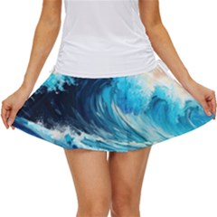 Tsunami Waves Ocean Sea Nautical Nature Water Arts Women s Skort